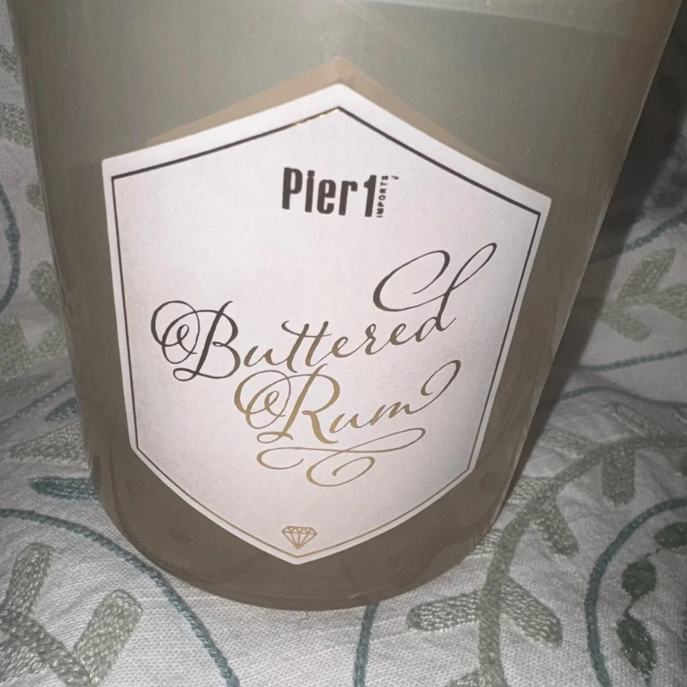 Pier 1 Buttered Rum Candle - Tan